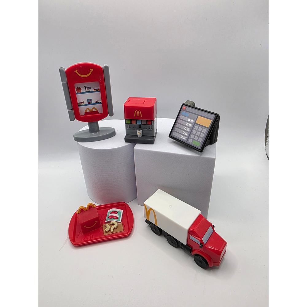 McDonalds Happy Meal Toy Lot Drive Thru Menu Soda Fountain Truck Cash Register